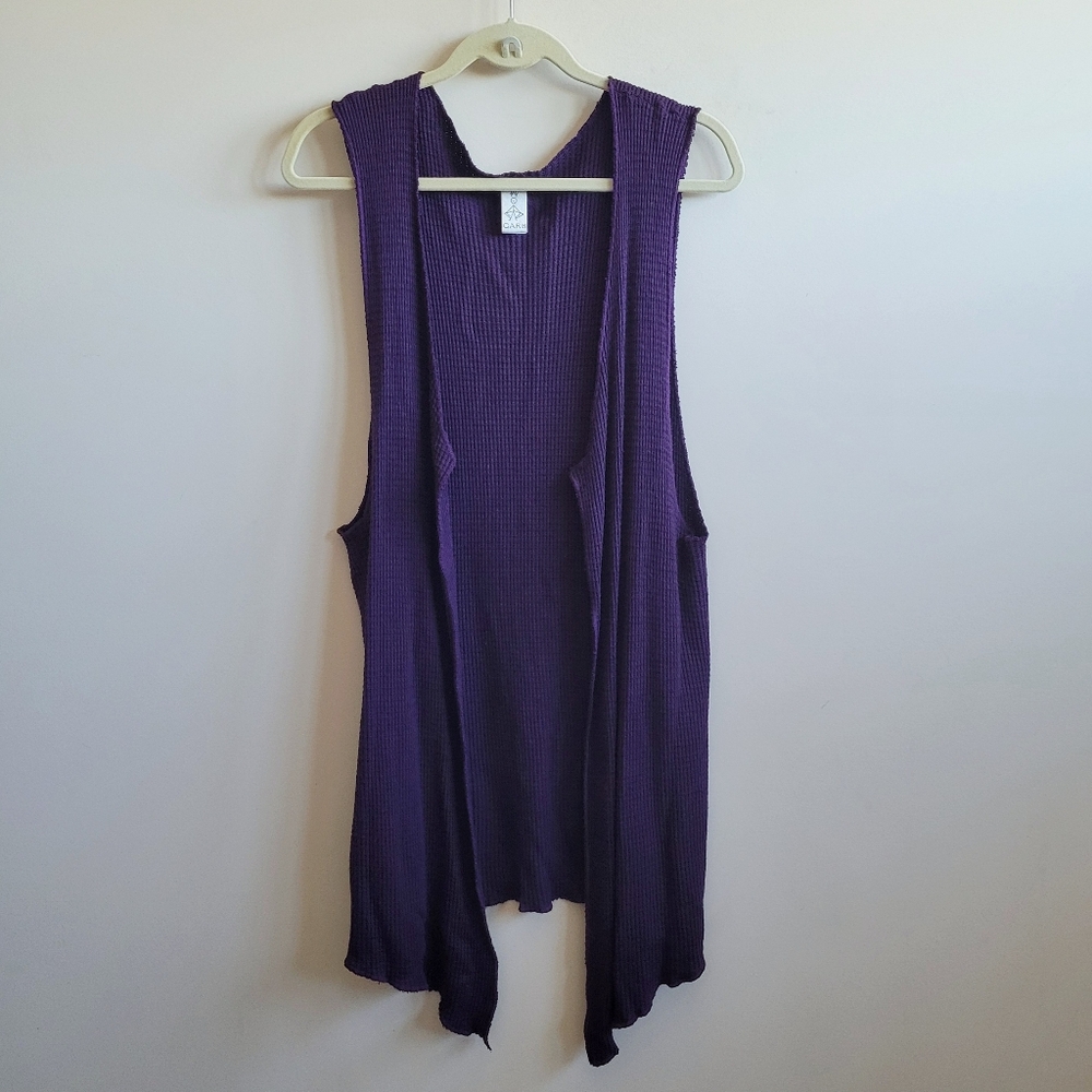 Garb Lagenlook Open Front Waffle‎ Vest